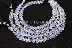 White Rainbow Faceted Heart Shape Beads